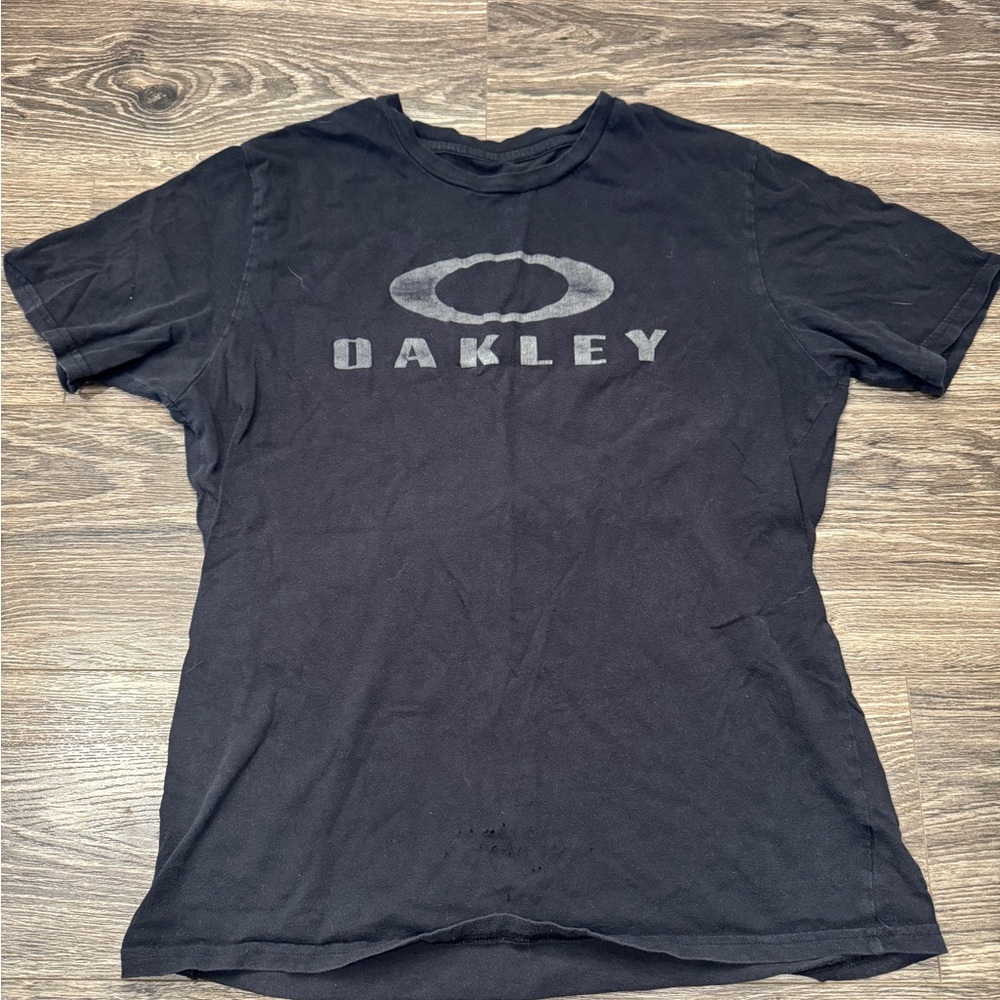 Large Oakley Charcoal Logo Men's Tee
